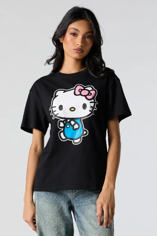 Hello Kitty Black Graphic Boyfriend T-Shirt