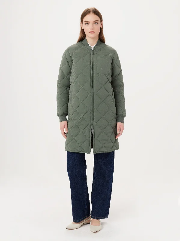 The Skyline Reversible Maxi Bomber in Boreal Green