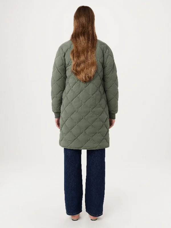 The Skyline Reversible Maxi Bomber in Boreal Green