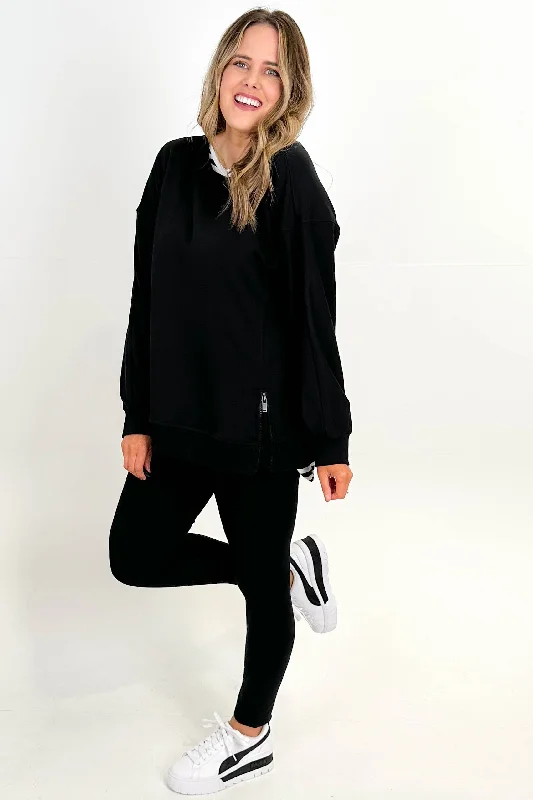 Betty Basics Cali Cloud Fleece Jumper Black