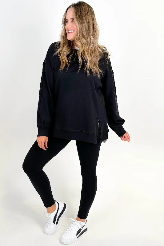 Betty Basics Cali Cloud Fleece Jumper Black