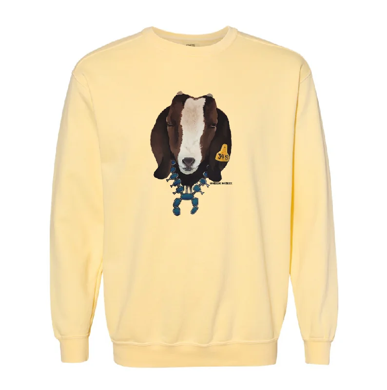 Dark Brown Goat Squash Blossom Crewneck (S-3XL) - Multiple Colors!