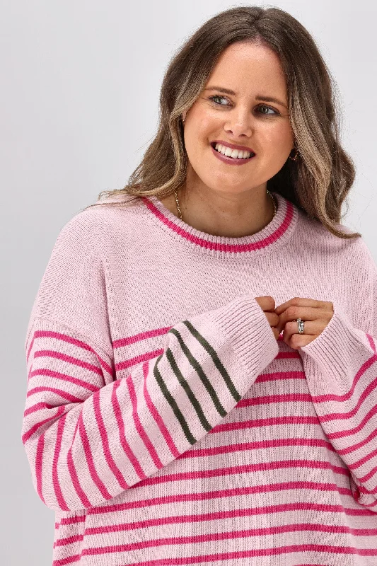 Elm Penny Stripe Knit Powder Pink