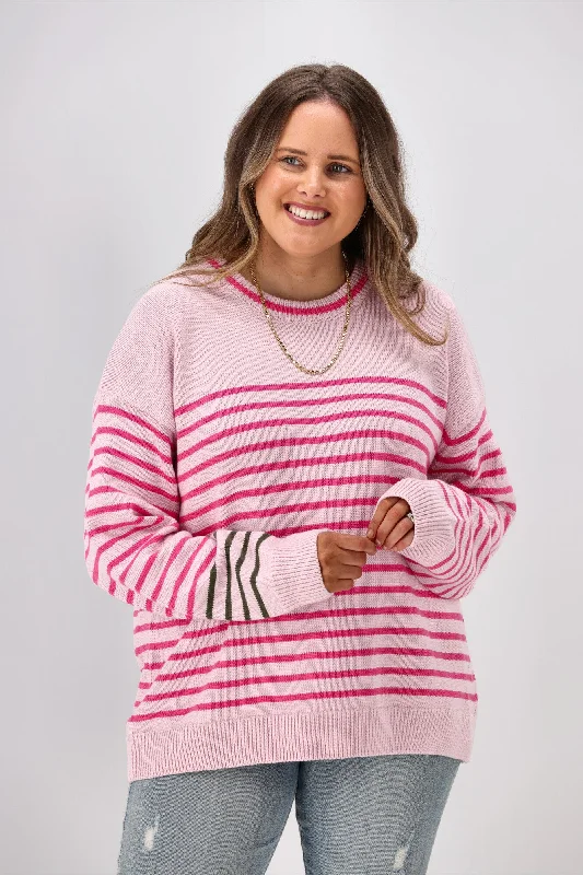 Elm Penny Stripe Knit Powder Pink