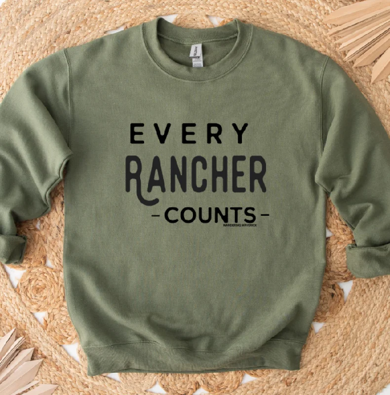 Every Rancher Counts Crewneck (S-3XL) - Multiple Colors!