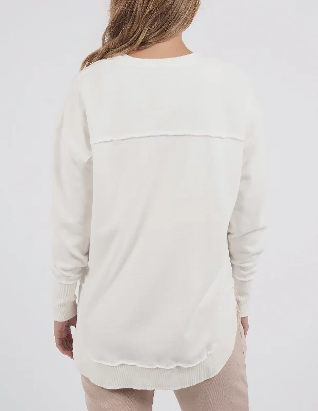 Foxwood Simplified Tonal Crew Vintage White