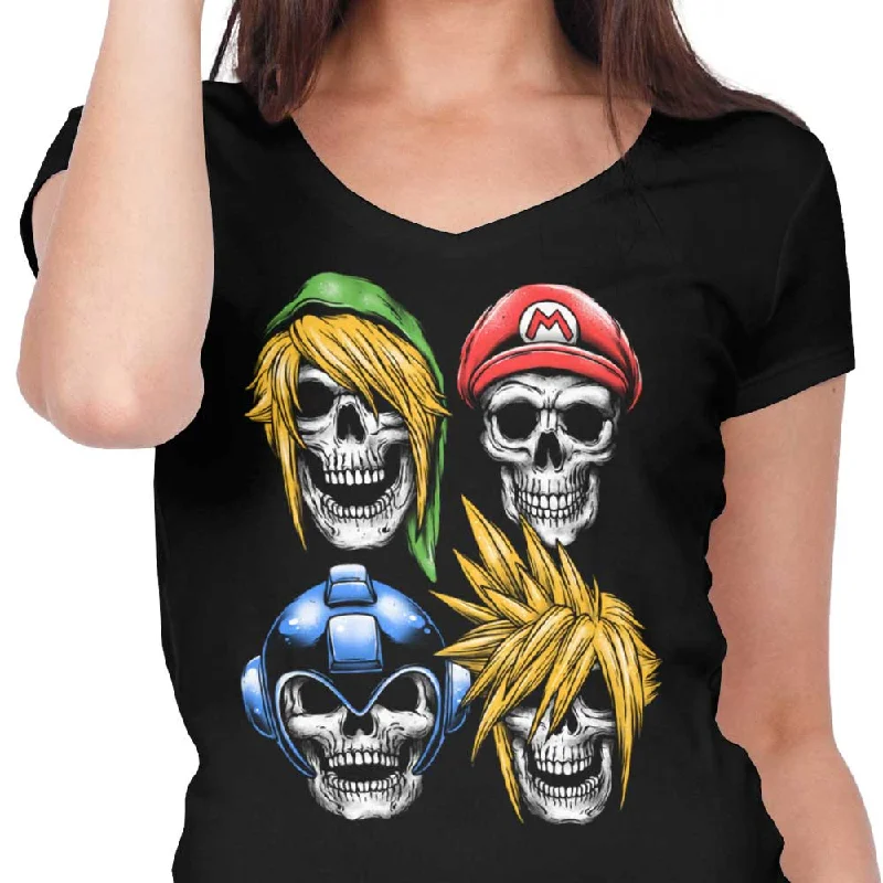 Women's Premium V-Neck / Black / S