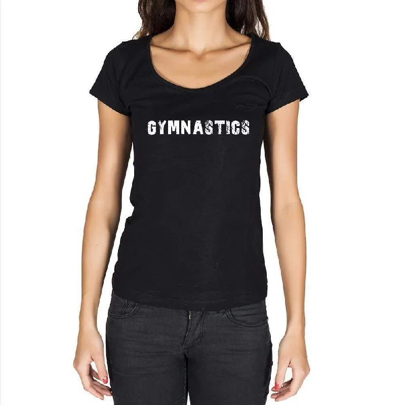 gymnastics, T-Shirt for women, t shirt gift, black