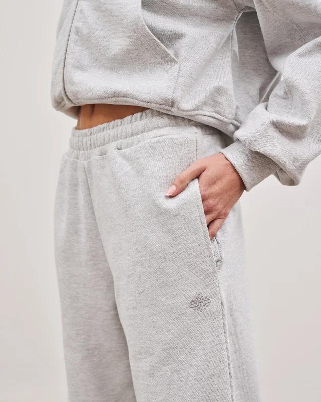 EMBLEM RELAXED JOGGERS - GREY MARL