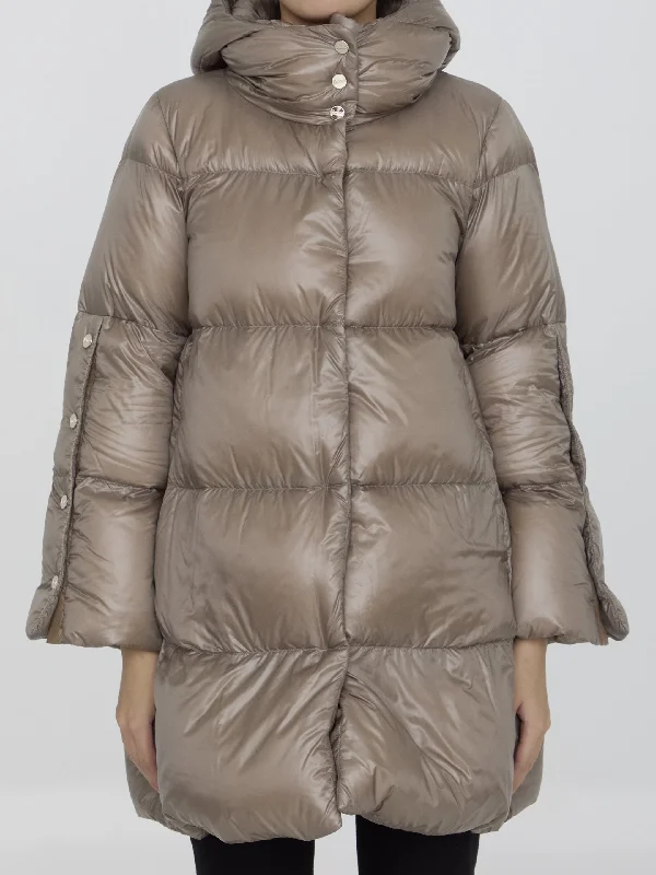 Herno Long Down Jacket In Nylon