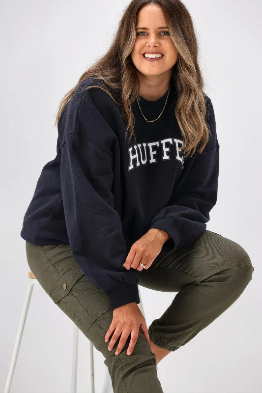 Huffer Womens Girlfriend Crew Circus Alpha Navy