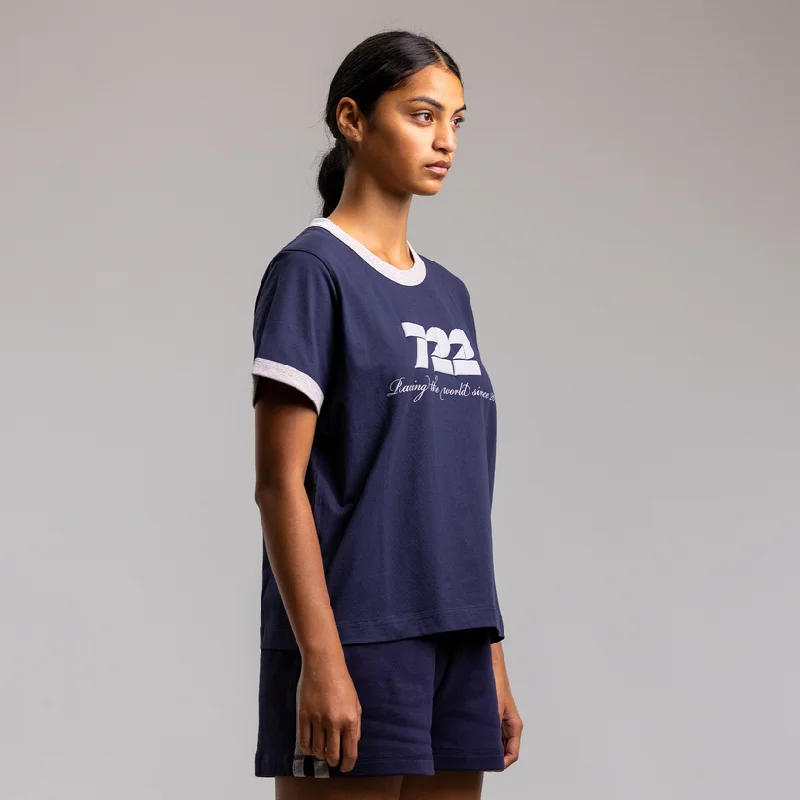 Ilabb Athletic Oversized Block Tee Navy