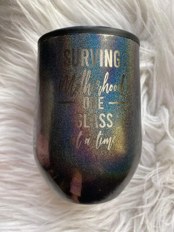 Iridescent Engraved Wine Tumblers (multiple designs)