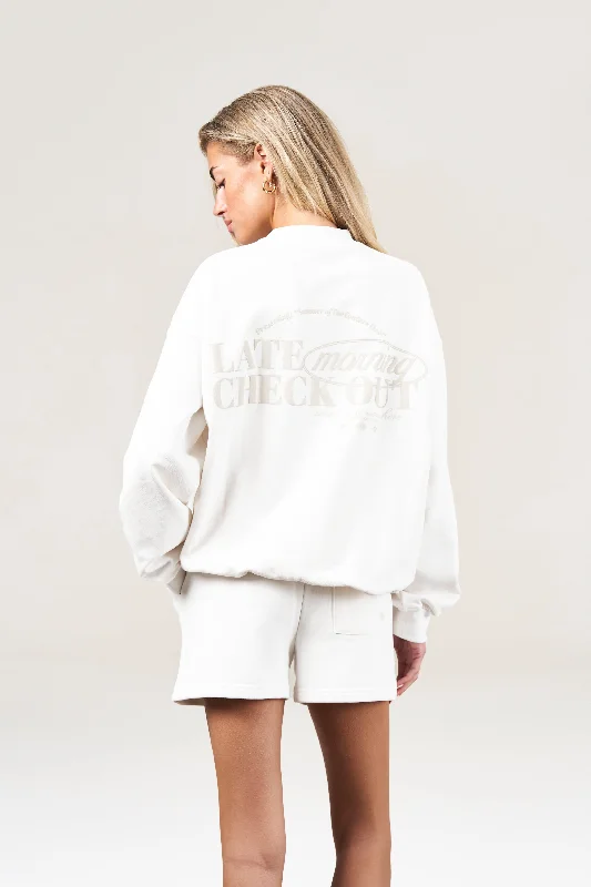 LATE CHECKOUT SWEATSHIRT - OFF WHITE