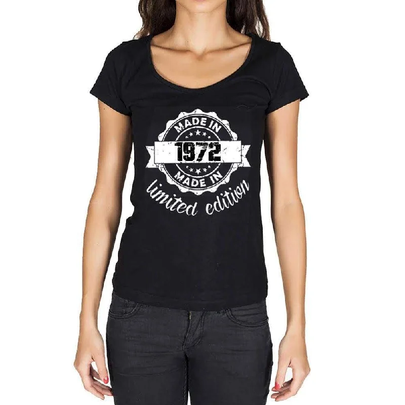 Made in 1972 Limited Edition Women's T-shirt Black Birthday Gift 00426