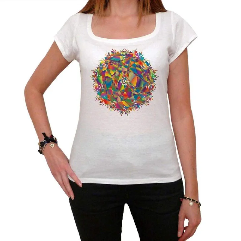 Mandala 28, White Women's T-shirt, 100% cotton 00176