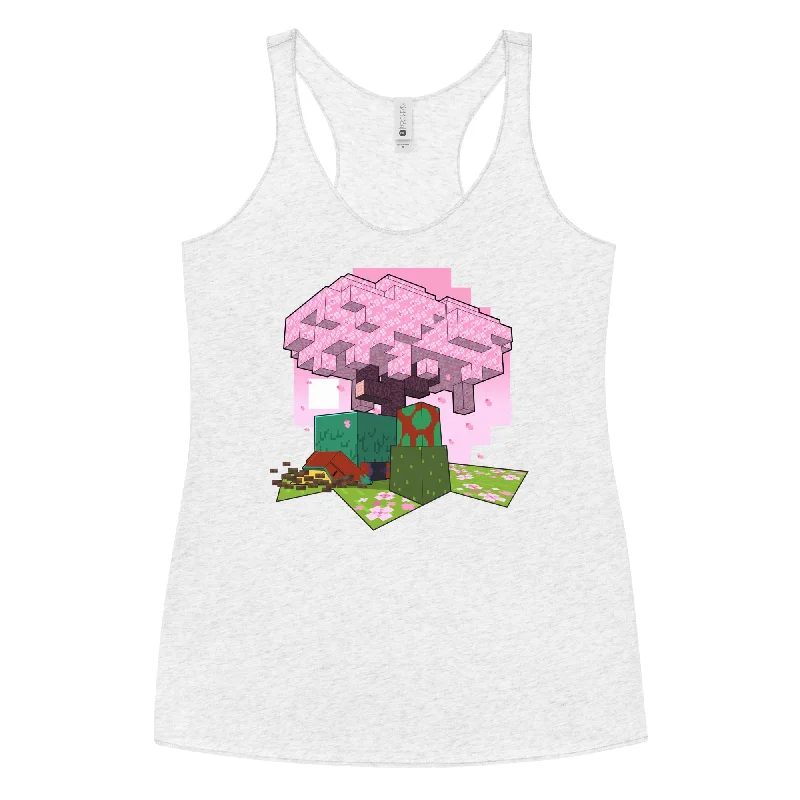 Minecraft Trails & Tales Cherry Blossom Sniffer Women's Tank Top