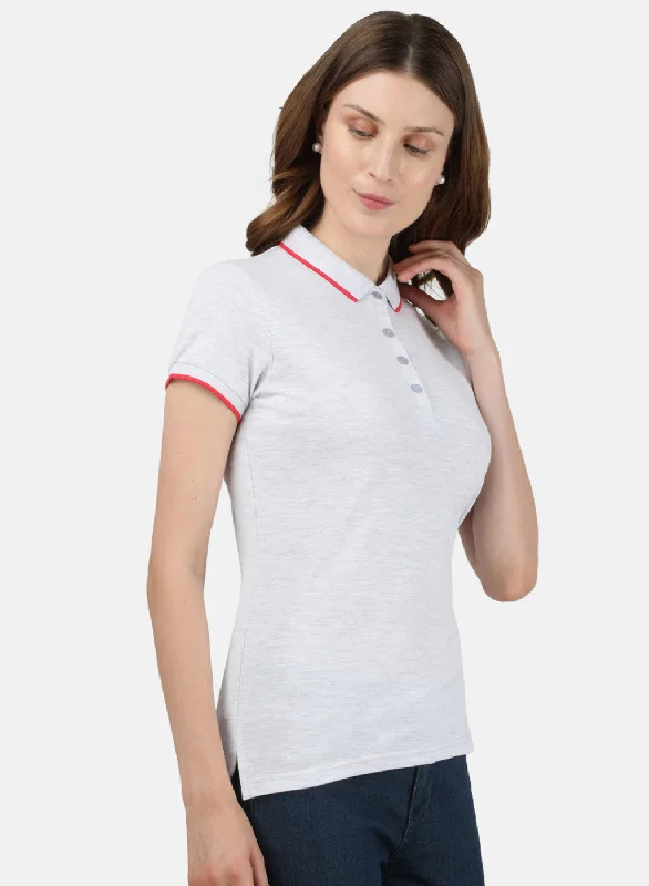 Womens Grey Plain T-Shirt