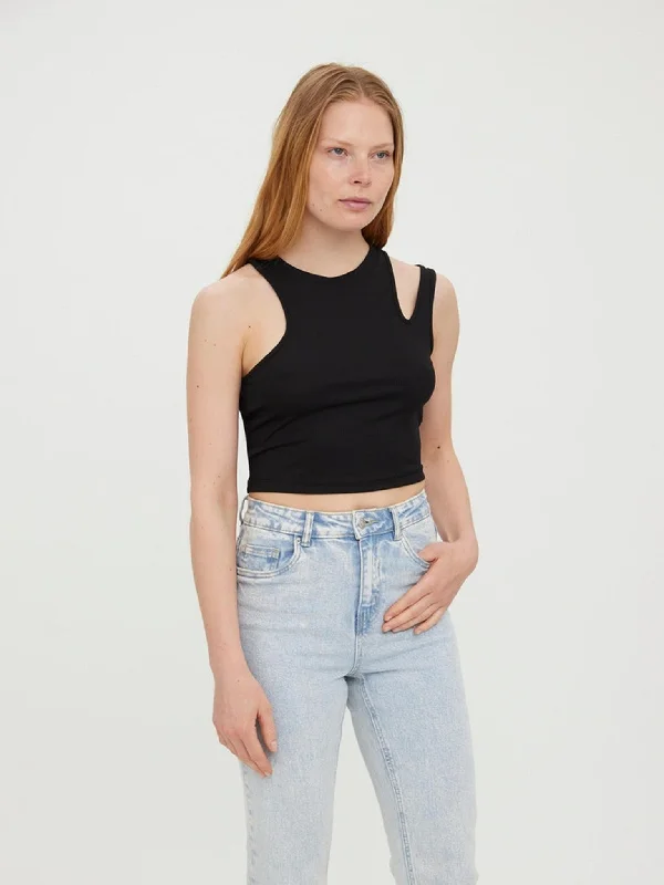 Ofelia Neia Tank Crop Top - Sort