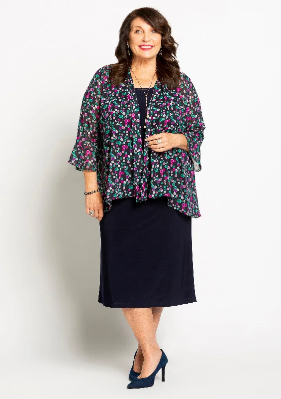 Blowing Bubbles Flounce Sleeve Jacket