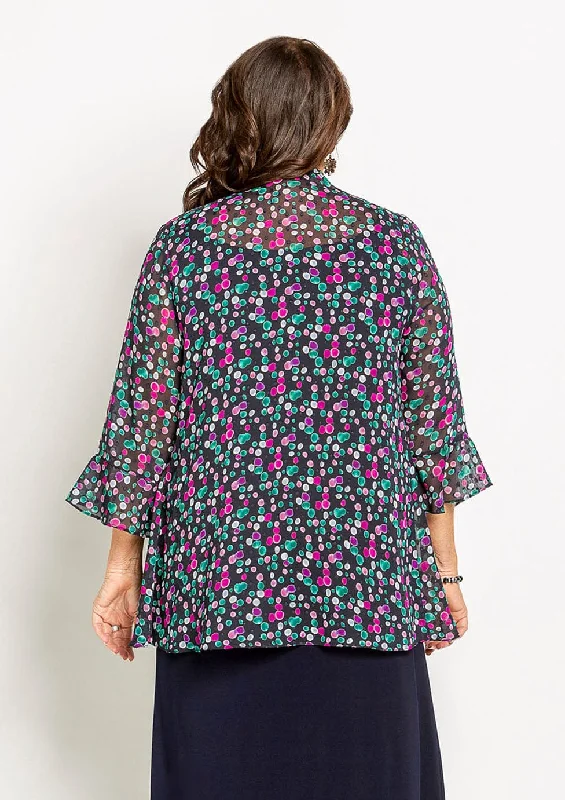 Blowing Bubbles Flounce Sleeve Jacket