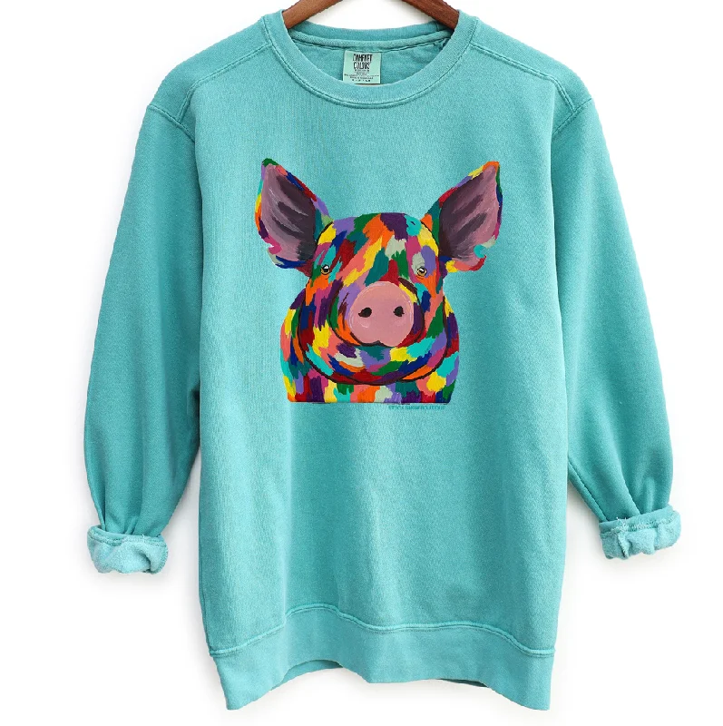 Rainbow Pig Crewneck (S-3XL) - Multiple Colors!