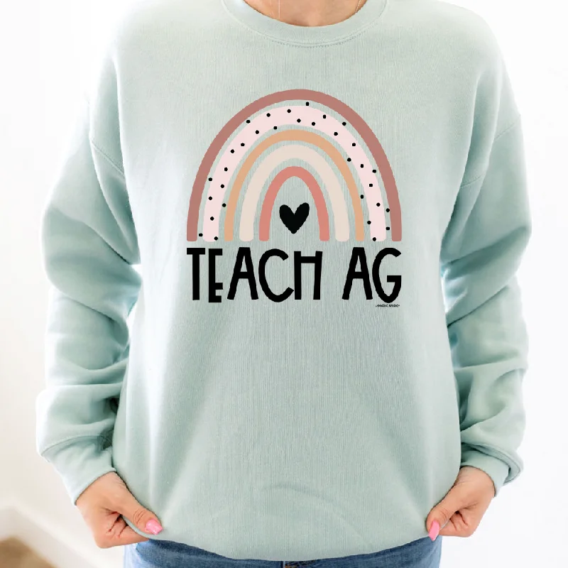 Rainbow Teach Ag Crewneck (S-3XL) - Multiple Colors!