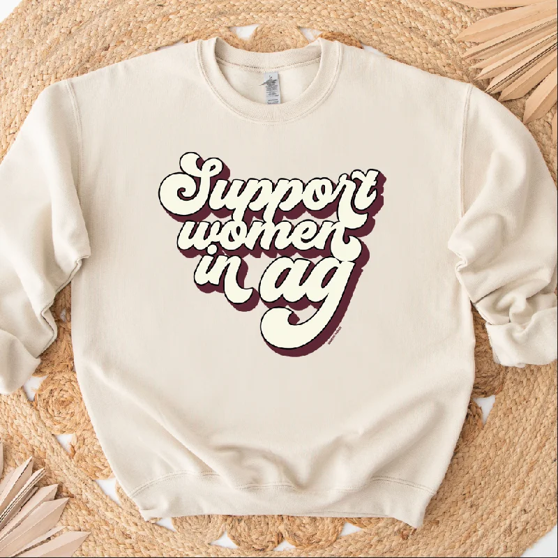 Retro Support Women In Ag Maroon Crewneck (S-3XL) - Multiple Colors!