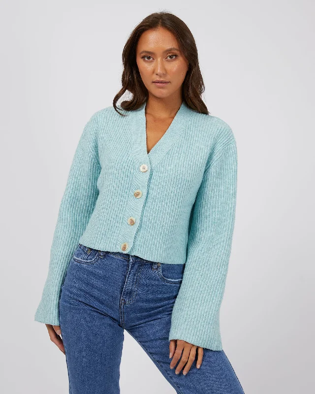 Silent Theory Eden Knit Cardi Seafoam