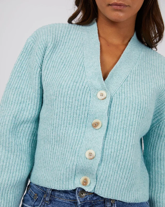 Silent Theory Eden Knit Cardi Seafoam