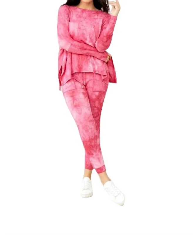 Soft Stretch Oversized Scoop Tie Dye In Candy