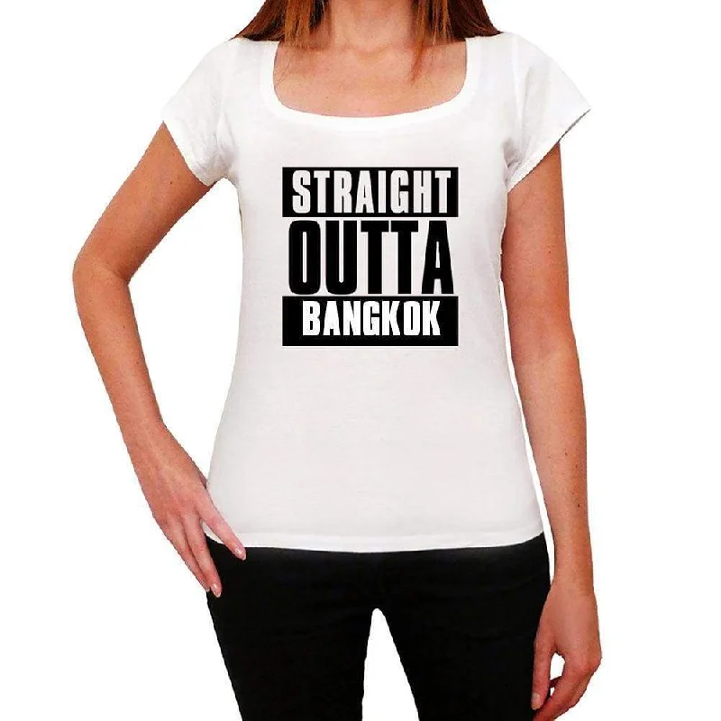 Straight Outta Bangkok, Women's Short Sleeve Round Neck T-shirt 00026