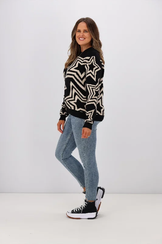 Sugarhill Brighton Thalia Jumper Star Explosion Black