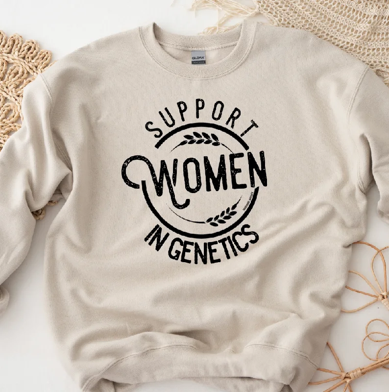 Support Women in Genetics Crewneck (S-3XL) - Multiple Colors!