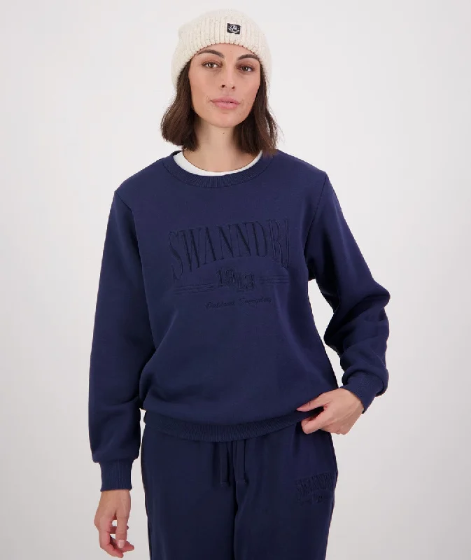 Swanndri Southwark Embroidered Crew Navy