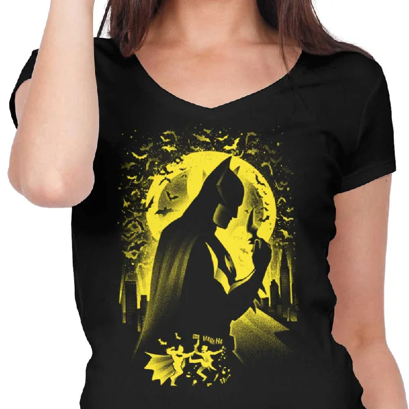 Women's Premium V-Neck / Black / S