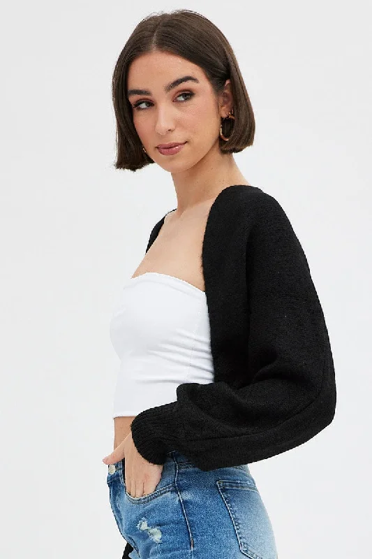 Black Knit Shrug