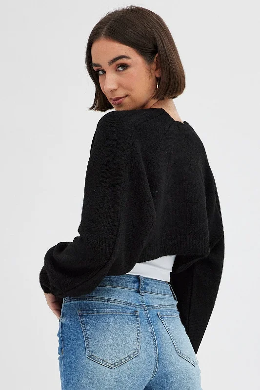 Black Knit Shrug