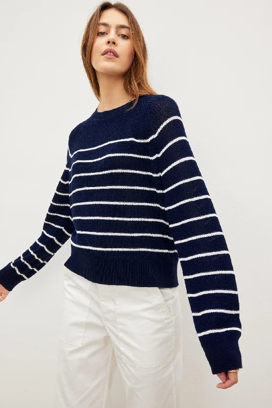 CHAYSE STRIPED CREW NECK SWEATER