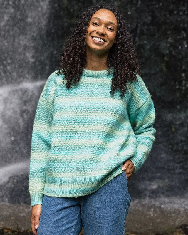 Fika Recycled Knitted Jumper - Sea Blue Dip