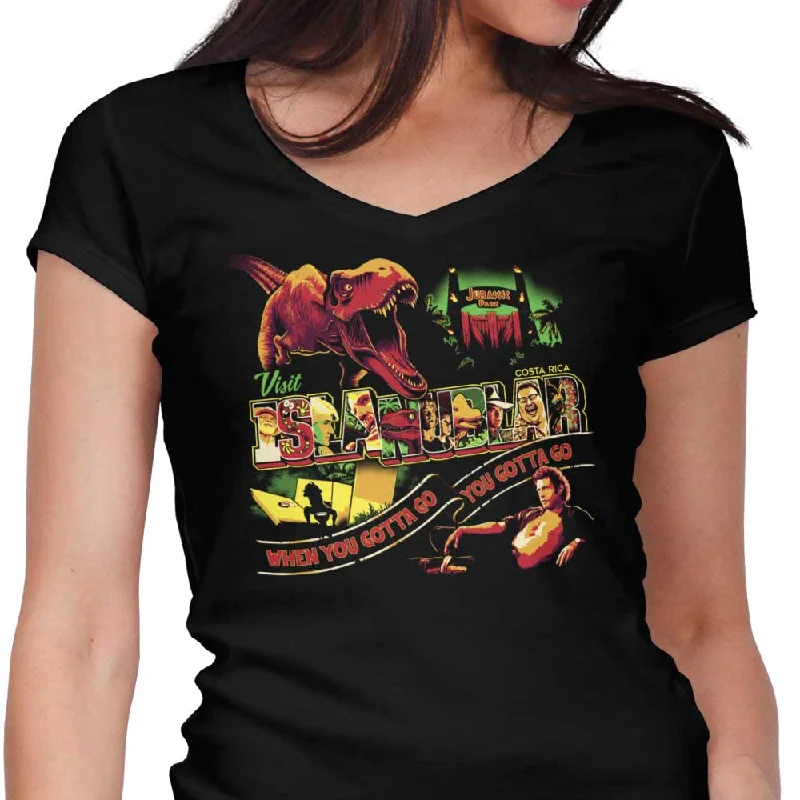 Visit Isla Nublar - Women's V-Neck