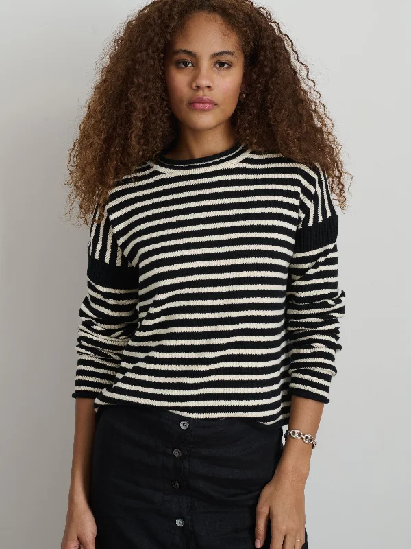 Mariner Striped Rollneck Sweater in Cotton