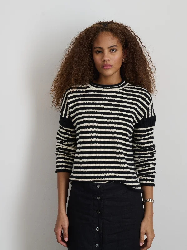 Mariner Striped Rollneck Sweater in Cotton