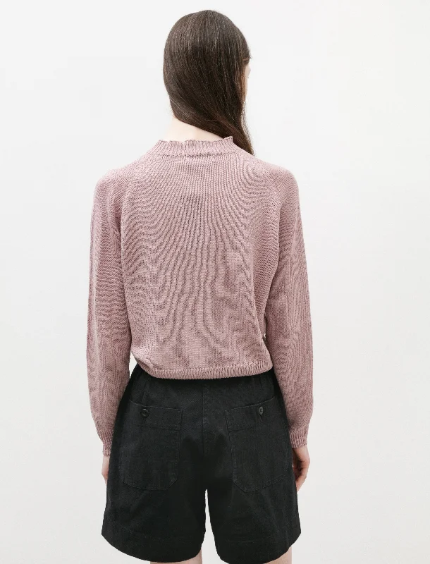 Short Classic Crewneck Linen Cotton Lavender