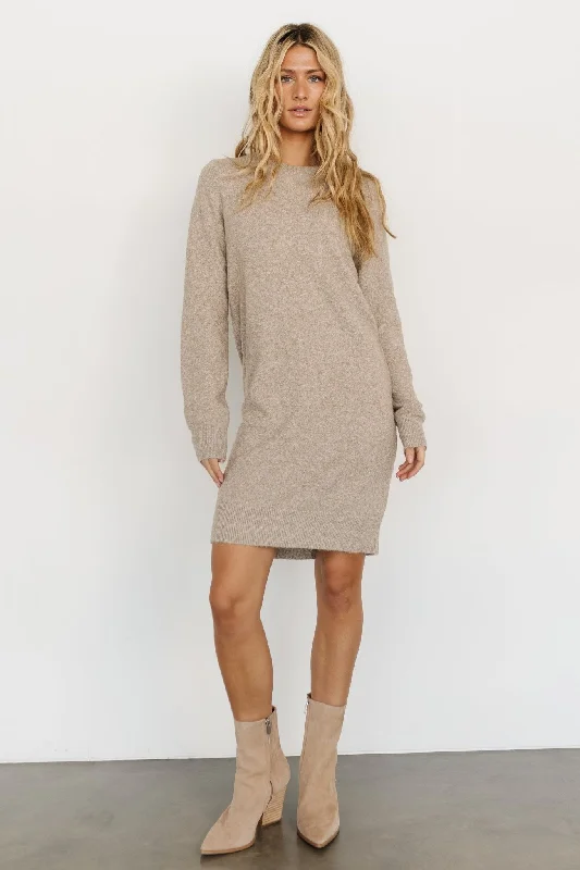 Miller Sweater Dress | Heather Taupe