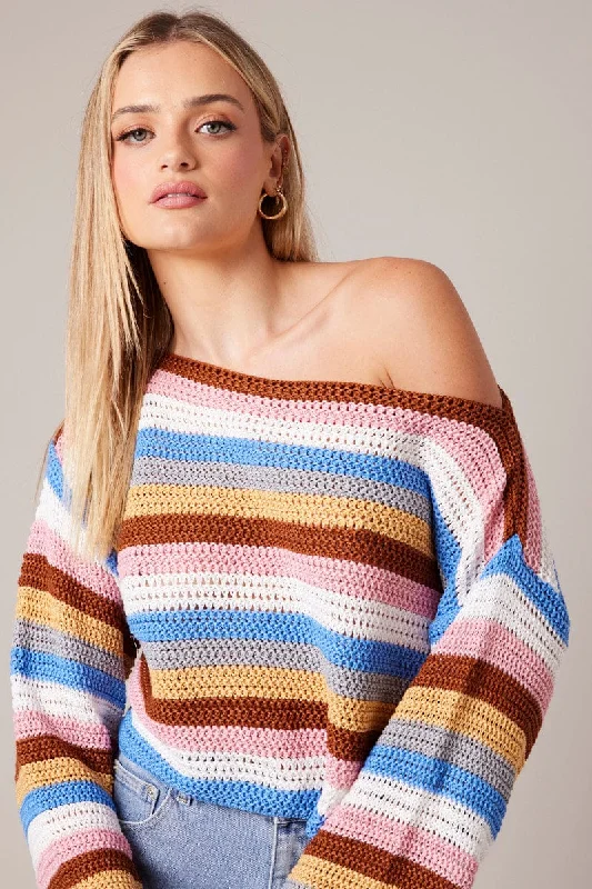 Multi Stripe Knit Jumper