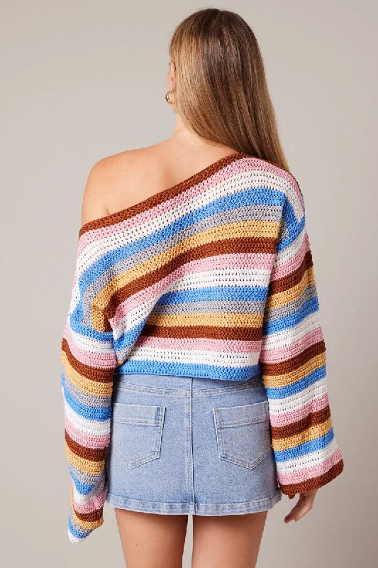 Multi Stripe Knit Jumper