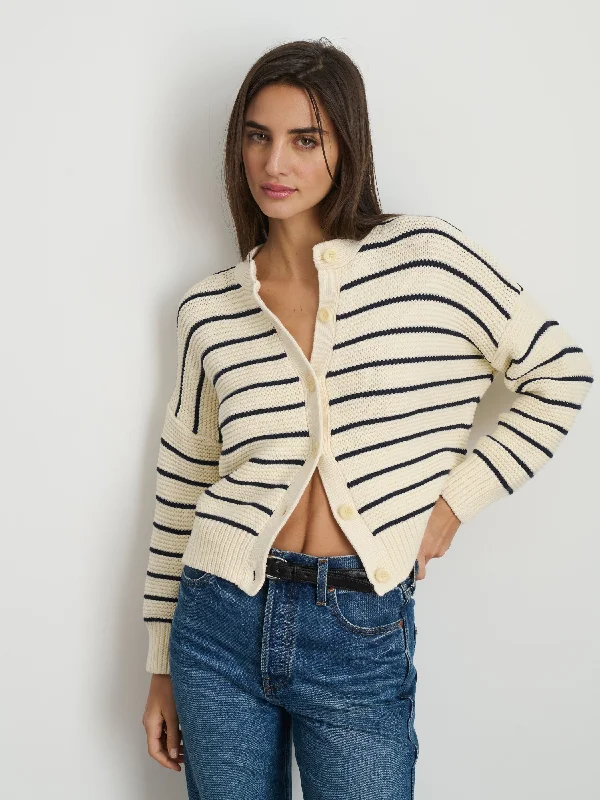 Nico Striped Cardigan in Cotton