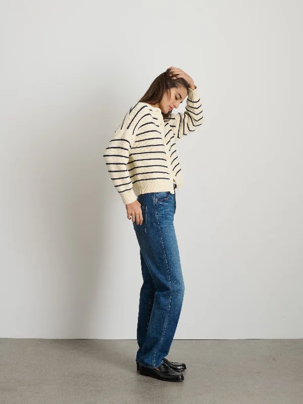 Nico Striped Cardigan in Cotton