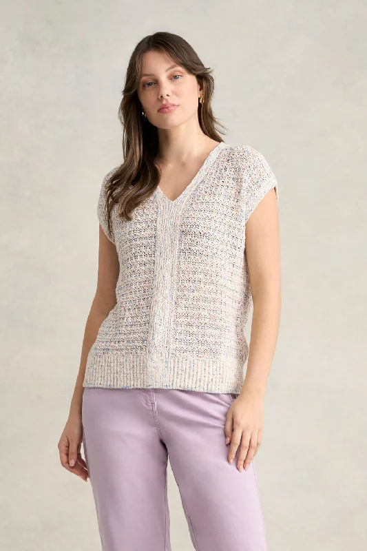 Tape Yarn Knit Top